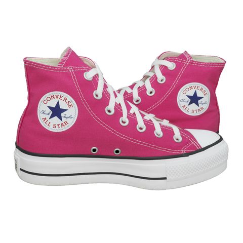 All Star Plataforma Cano Alto Preto - Pink Wave Store