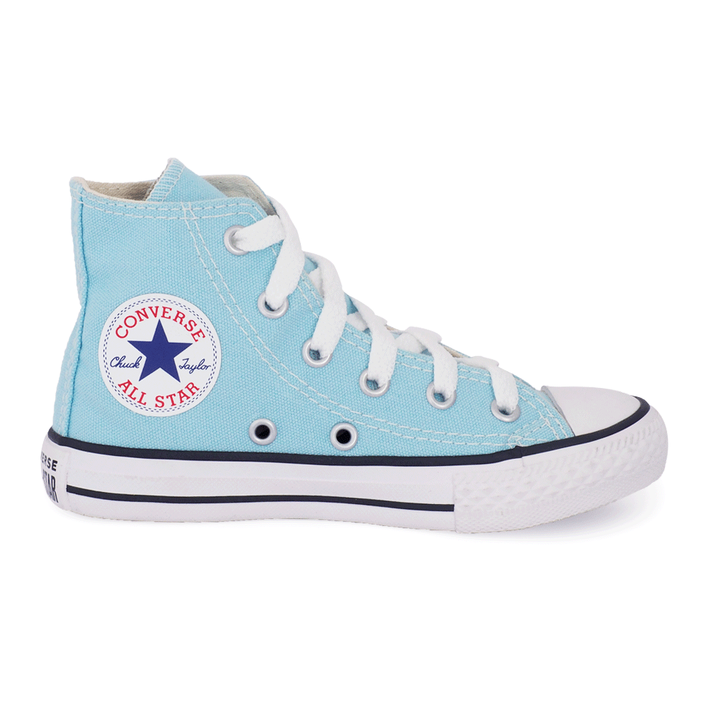 Tenis Converse Chuck Taylor All Star Kids Hi Azul Bebe Espaco Tenis