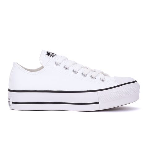 Tênis Converse Plataforma All Star Original Branco Couro Star