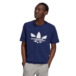 Camiseta Adidas Originals Mn Adicolor Trefoil Shattered Azul/Branco