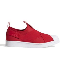 Visão lateral do Tênis Adidas Originals Superstar Slip On Vermelho