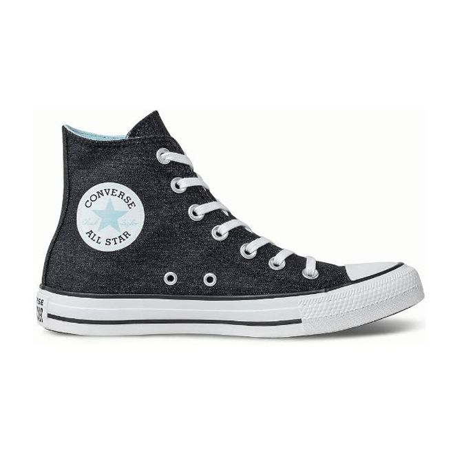 Tênis Converse Chuck Taylor All Star Hi Jeans Preto/Azul Claro - Espaco  Tenis