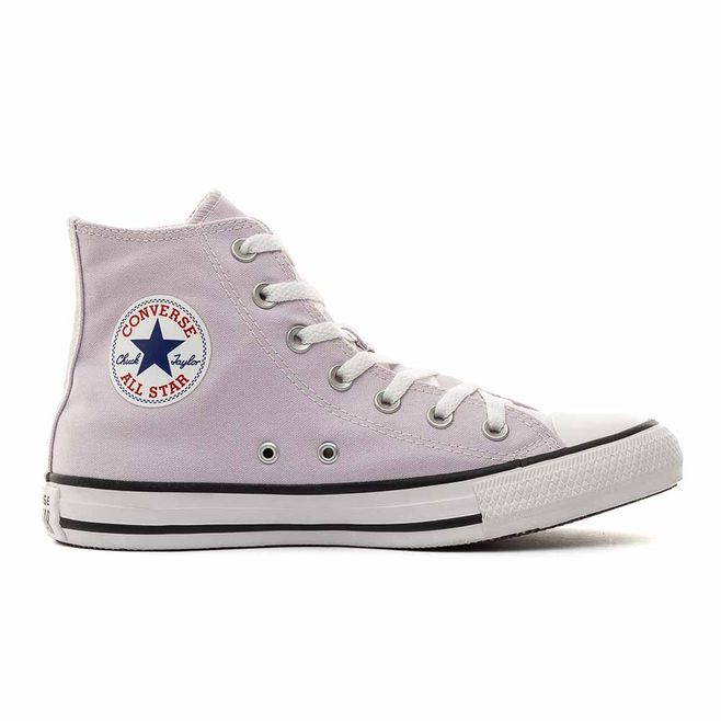 tênis converse chuck taylor all star hi cinza palido