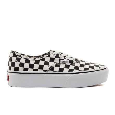 Tênis Vans Authentic Platform Checkerboard Preto/Branco Espaco Tenis
