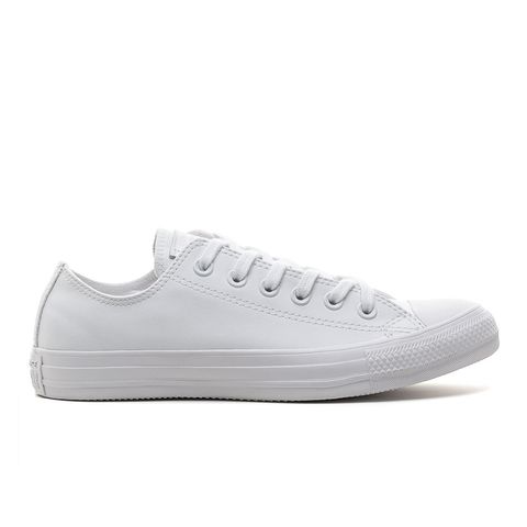 Cano Baixo Tenis Branco De Couro All Star Star Monochrome Branco