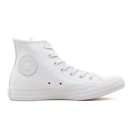 Lateral externa do Tênis Converse Chuck Taylor All Star Monochrome Branco Cano Alto