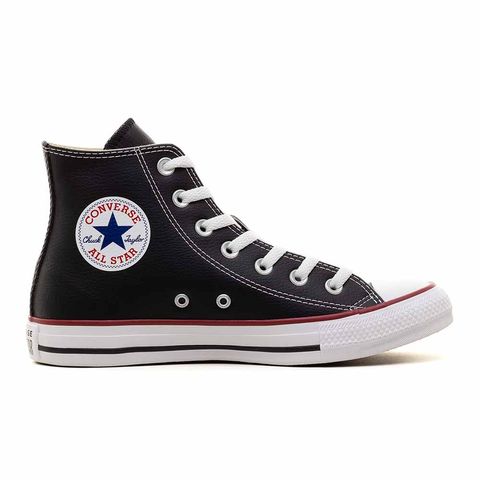 Listra Vermelha All Star Preto Vermelho Cano Médio All Star Preto