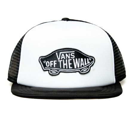 Boné Vans Classic Patch Trucker Branco/Preto Espaco Tenis