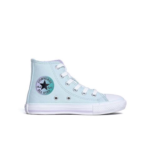 Tênis Converse Chuck Taylor All Star Kids Hi Seasonal Plus Azul 002/Lavanda  - Espaco Tenis