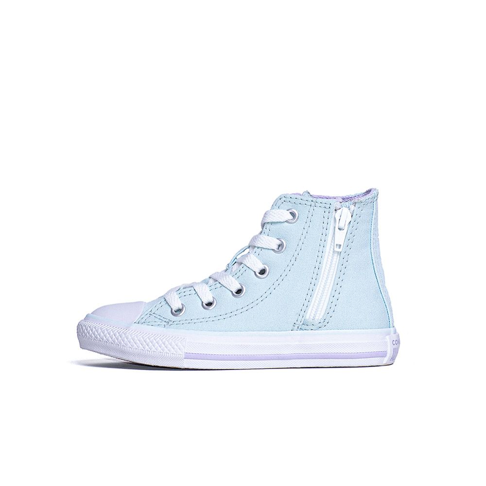 Tênis Converse Chuck Taylor All Star Kids Hi Seasonal Plus Azul 002/Lavanda  - Espaco Tenis