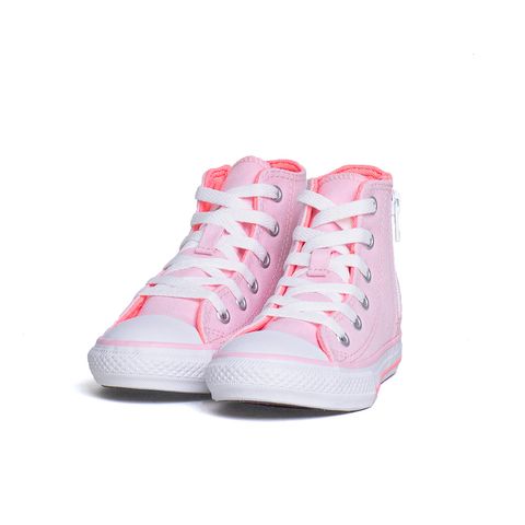 ALL STAR CHUCK TAYLOR ROSA CHICLETE GLITTER CANO LONGO INFANTIL