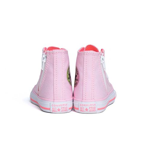 ALL STAR CHUCK TAYLOR ROSA CHICLETE GLITTER CANO LONGO INFANTIL