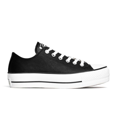 All Star Converse Platform Ox Preto e Branco Espaço Tênis