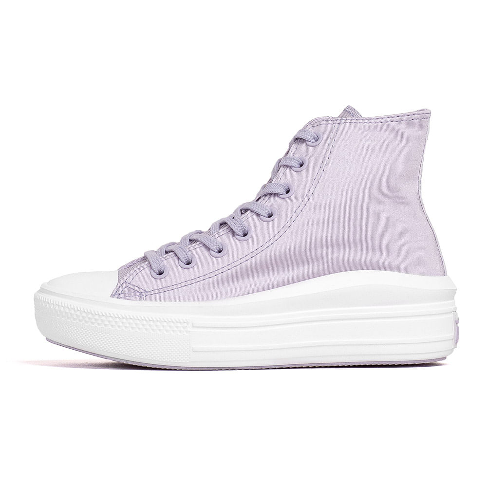 ALL STAR CHUCK TAYLOR PLATAFORMA MOVE LAVANDA/ PRETO /BRANCO CANO LONGO