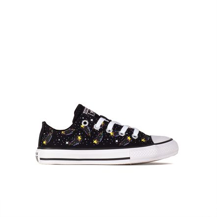 Tênis All Estrela Star Preto Chuck Taylor Lift Cano Baixo em