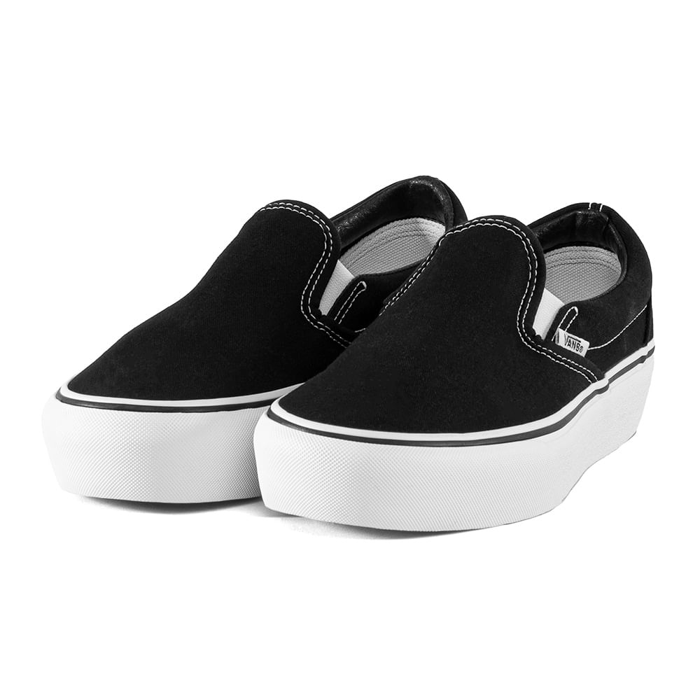 Tênis Vans Classic Slip On Platform Preto Espaco Tenis