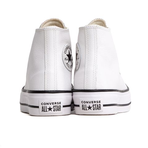 Tênis All All Star Botinha Couro Branco Tênis Converse Chuck