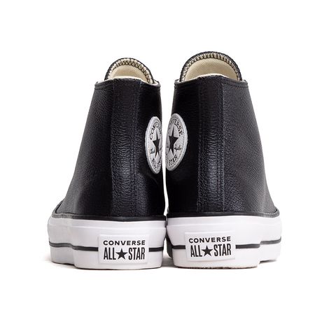 All star chuck taylor preto couro fashion