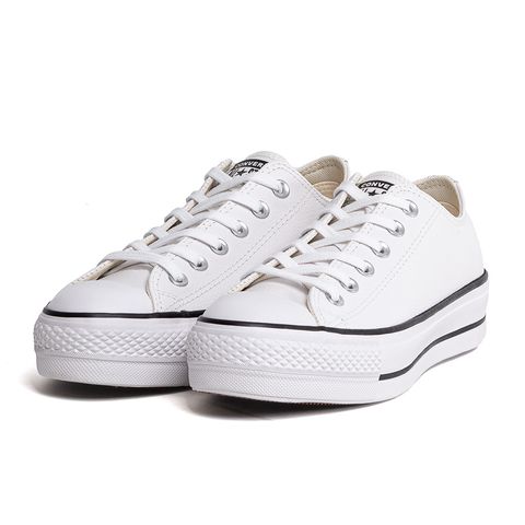 All Star Branco Couro Plataforma Original Branco Plataforma Couro