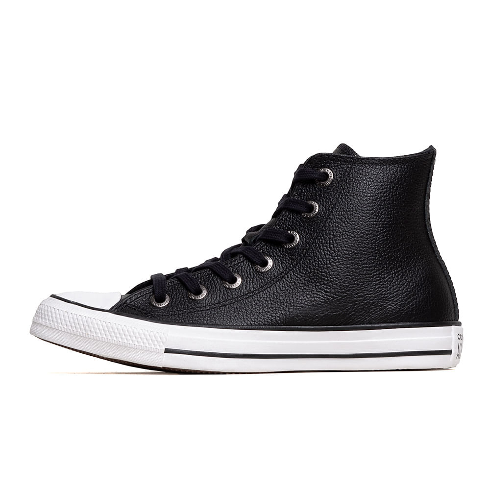 ALL STAR PLATAFORMA ECO LEATHER HI COURO PRETO - Converse é na