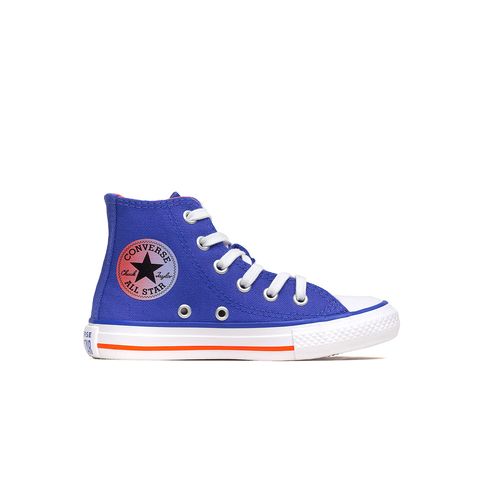 Tênis Converse Chuck Taylor All Star Kids Hi Seasonal Plus Azul 002/Lavanda  - Espaco Tenis