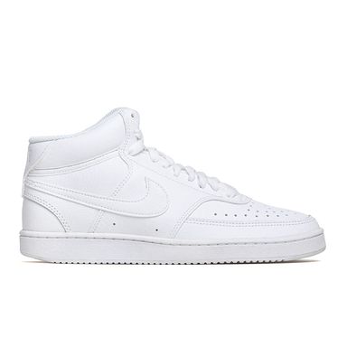 Visão lateral do Tênis Nike Court Vision Mid Branco/Branco
