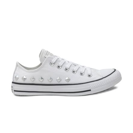 Tênis Converse Chuck Taylor All Star Ox Chrome Queen Branco/Prata