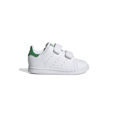 Tênis Adidas Originals Kids Stan Smith Velcro Branco/Verde