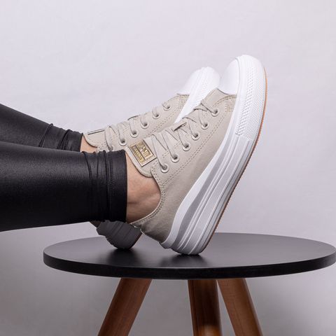 All Star Converse Chuck Taylor Move Ox Bege Claro/Ouro Claro