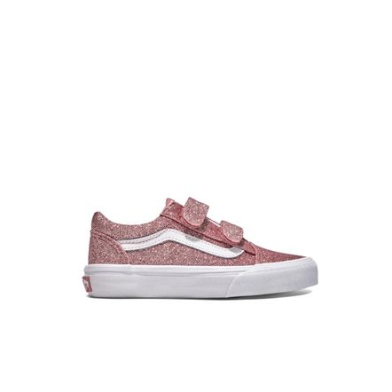 Tênis Vans Kids Old Skool V Glitter Rose Gold Espaco Tenis